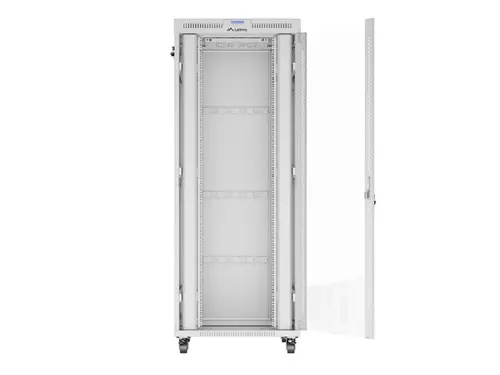 Комуникационен шкаф, Lanberg rack cabinet 19" free-standing 42U/800x1000 (flat pack) with glass door lcd grey v2 - image 9