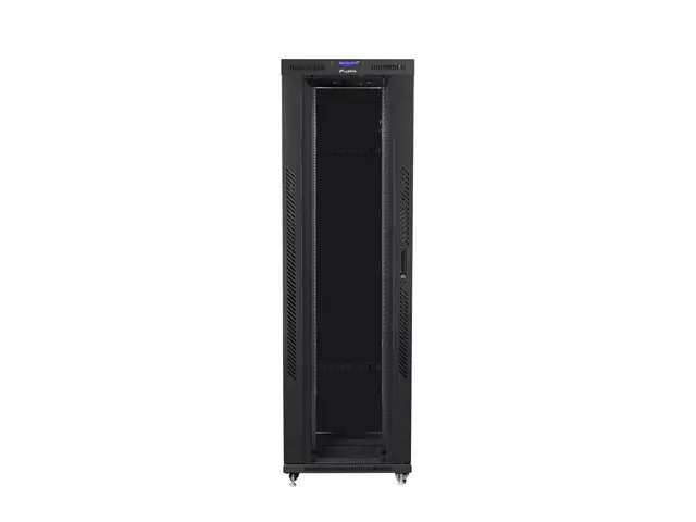 Комуникационен шкаф, Lanberg rack cabinet 19" free-standing 42U/800x1200 (flat pack) with glass door lcd black v2 - image 3