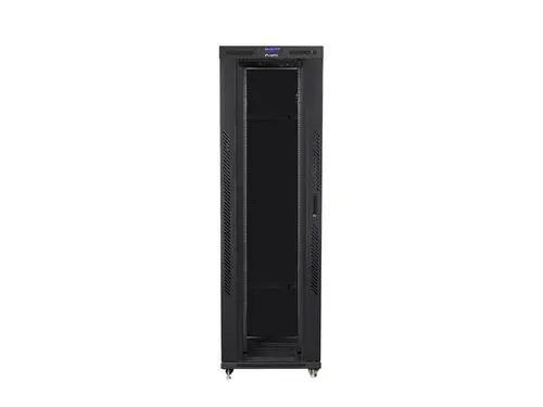 Комуникационен шкаф, Lanberg rack cabinet 19" free-standing 42U/800x1200 (flat pack) with glass door lcd black v2 - image 3