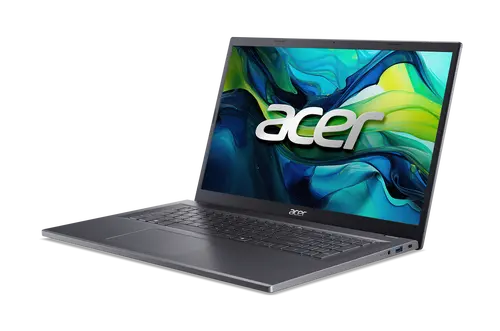 Лаптоп, Acer Aspire 17, A17-51M-562E, Intel Core i5 1334U (up to 4.60GHz, 12MB), 17.3" FHD (1920x1080) IPS slim bezel LCD, 16GB DDR5 4600MHz,512GB PCIe NVMe SSD, Intel UMA, FHD Cam,WiFi 6E, BT 5.1, Backlit Kbd, No OS, Steel Gray - image 2