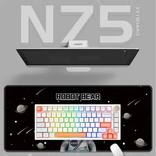 VGN професионална геймърска механична клавиатура Professional Gaming Mechanical Keyboard N75 RGB Jelly Orange - Power Purple Switches [Tactile] - image 6