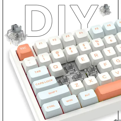 VGN професионална геймърска механична клавиатура Professional Gaming Mechanical Keyboard N75 RGB Caribbean Blue - Power Purple Switches [Tactile] - image 8