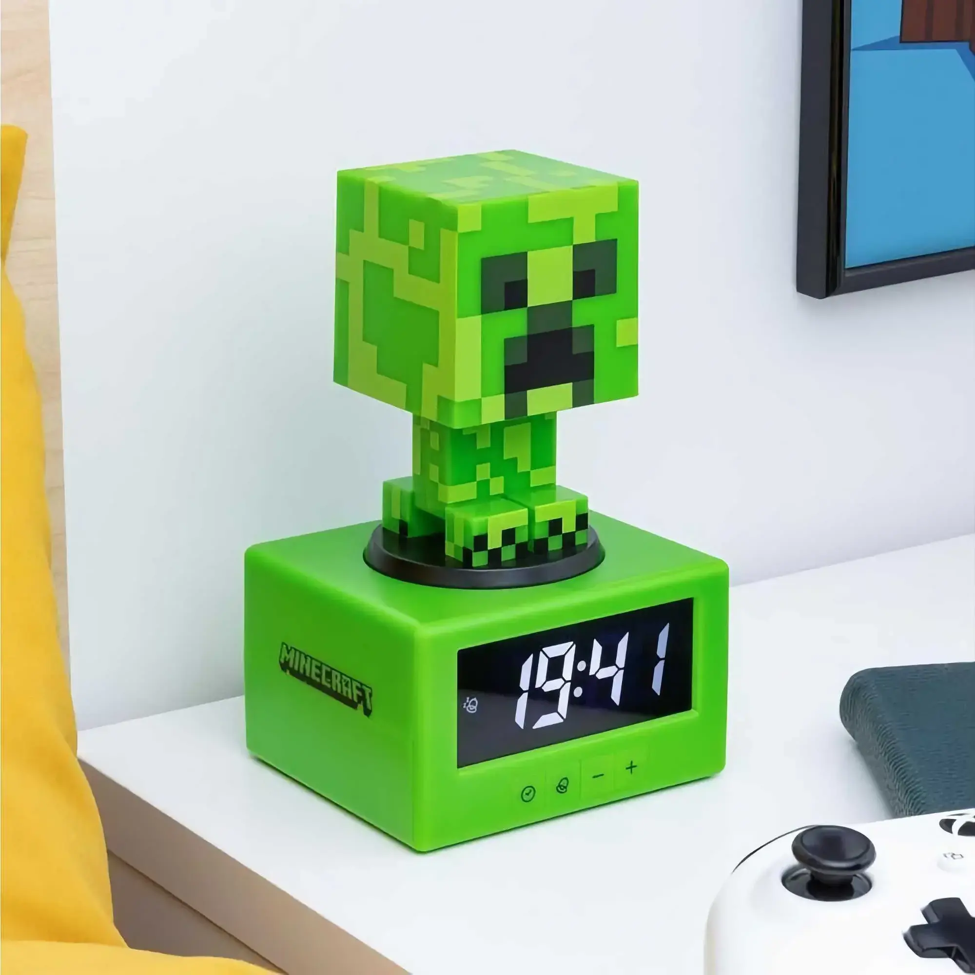 Часовник с аларма Paladone: Minecraft - Creeper Icon Alarm Clock, PP11369MCFV3 - image 2