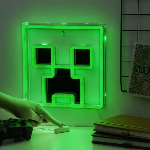 Лампа Paladone: Minecraft - Creeper Wall Mountable LED Neon Light, PP14020MCFVN - image 4