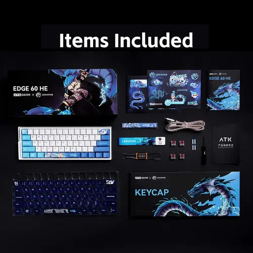 ATK tastatură mecanică profesională pentru gaming Professional Gaming Mechanical Keyboard EDGE 60 HE Master Leviatan - 8K, Gateron Jade Pro Switches - 8