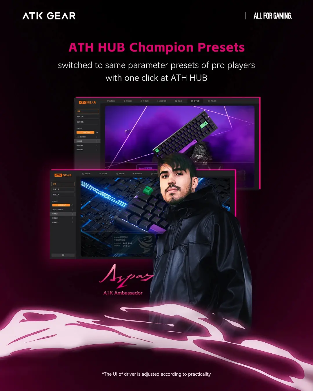 ATK професионална геймърска механична клавиатура Professional Gaming Mechanical Keyboard RS6 Ultra - 8K, TTC RGB Magneto Switches [Linear] - White Shadow  - image 4