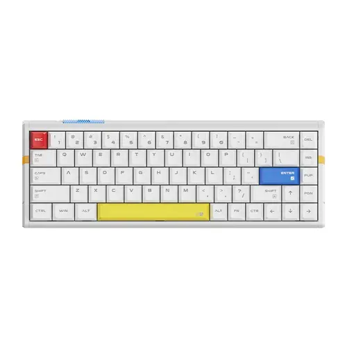 ATK професионална геймърска механична клавиатура Professional Gaming Mechanical Keyboard RS6 Ultra - 8K, TTC RGB Magneto Switches [Linear] - White Shadow 