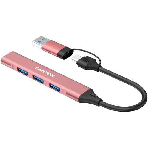 CANYON hub DS-02 4in1 USB-A/C Pink - image 4