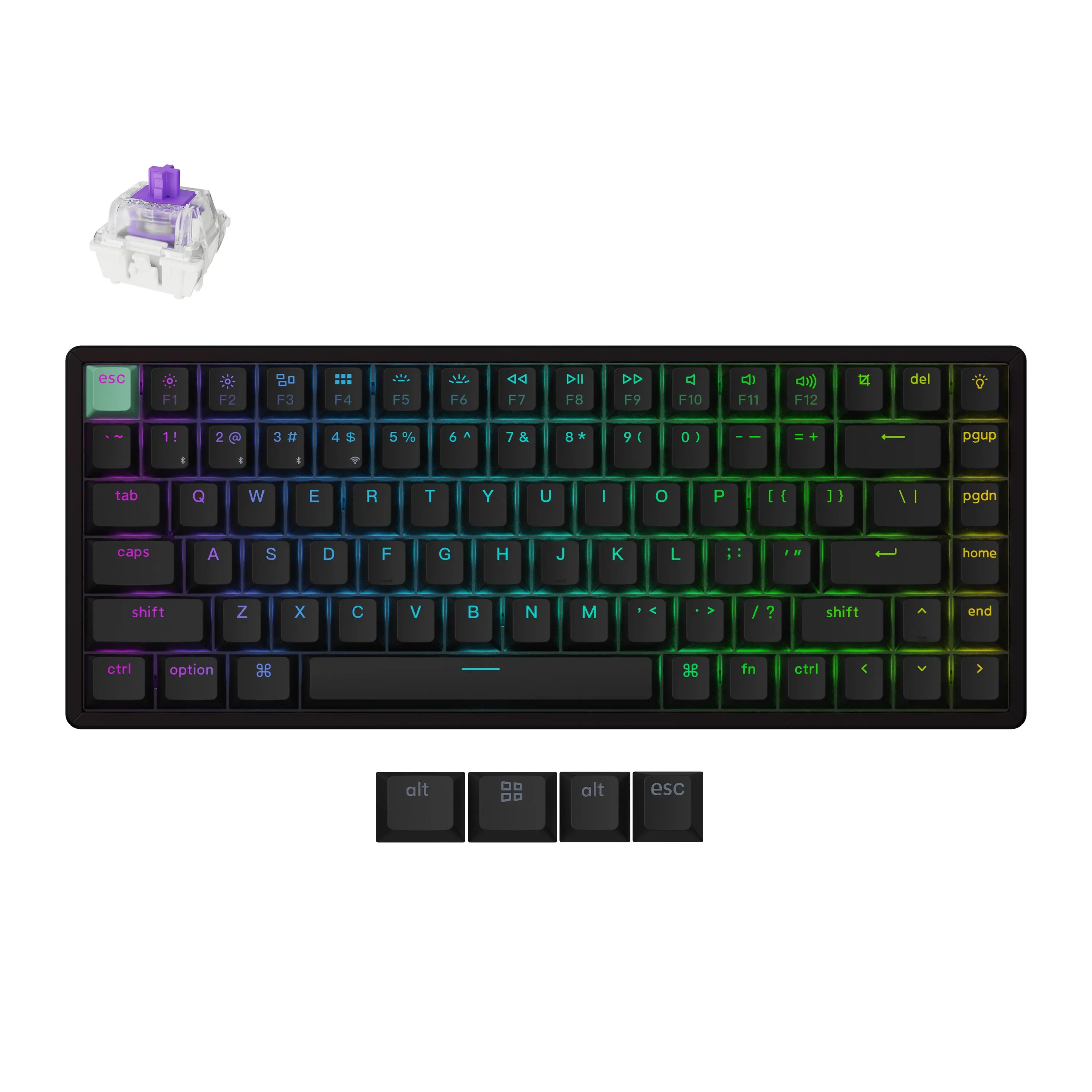 Μηχανικό πληκτρολόγιο για gaming Keychron K2 HE Standard Version - Ασύρματο