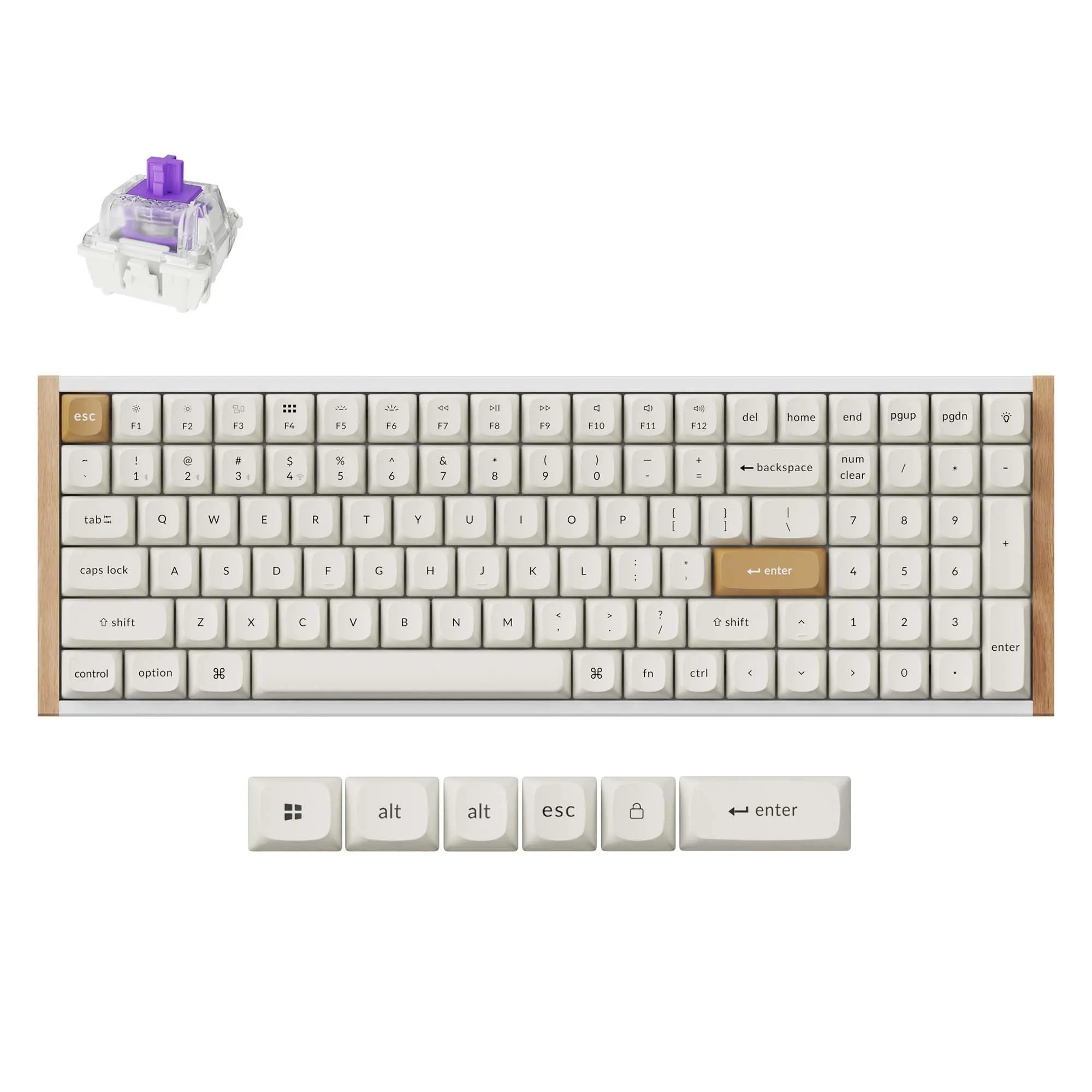 Tastatură mecanică pentru gaming Keychron K4 HE Special Edition White - Wireless, Full Size