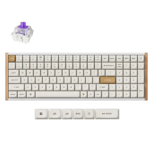 Tastatură mecanică pentru gaming Keychron K4 HE Special Edition White - Wireless, Full Size - 1