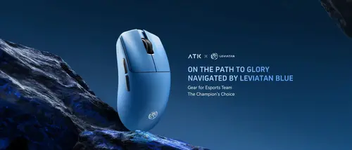 ATK професионална геймърска мишка Wireless Gaming Mouse F1 EXTREME LEVIATAN - 8K, Omron Optical Switches, Blue - image 1