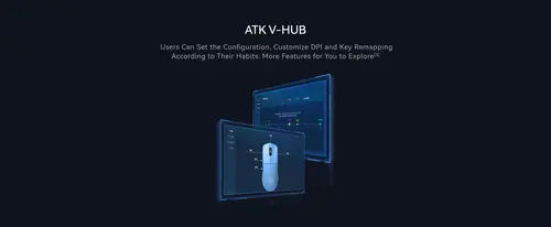 ATK професионална геймърска мишка Wireless Gaming Mouse F1 EXTREME LEVIATAN - 8K, Omron Optical Switches, Blue - image 6