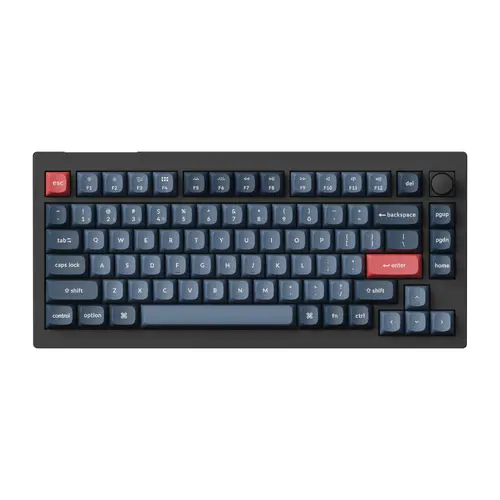 Механична клавиатура Keychron V1 MAX QMK 75% Carbon Black - Wireless - image 1