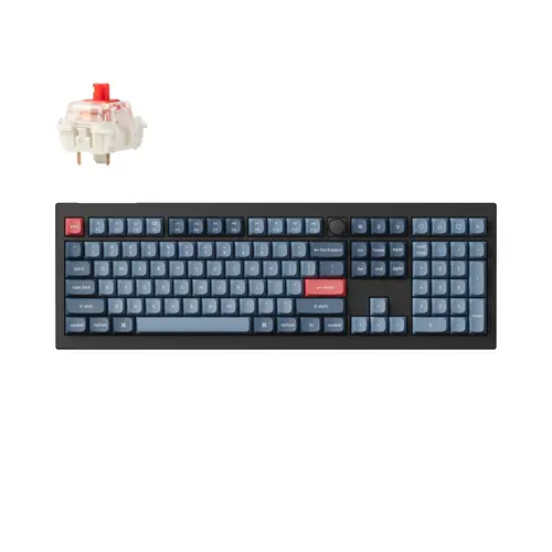 Механична клавиатура Keychron V6 MAX QMK Carbon Black - Wireless, Full-Size