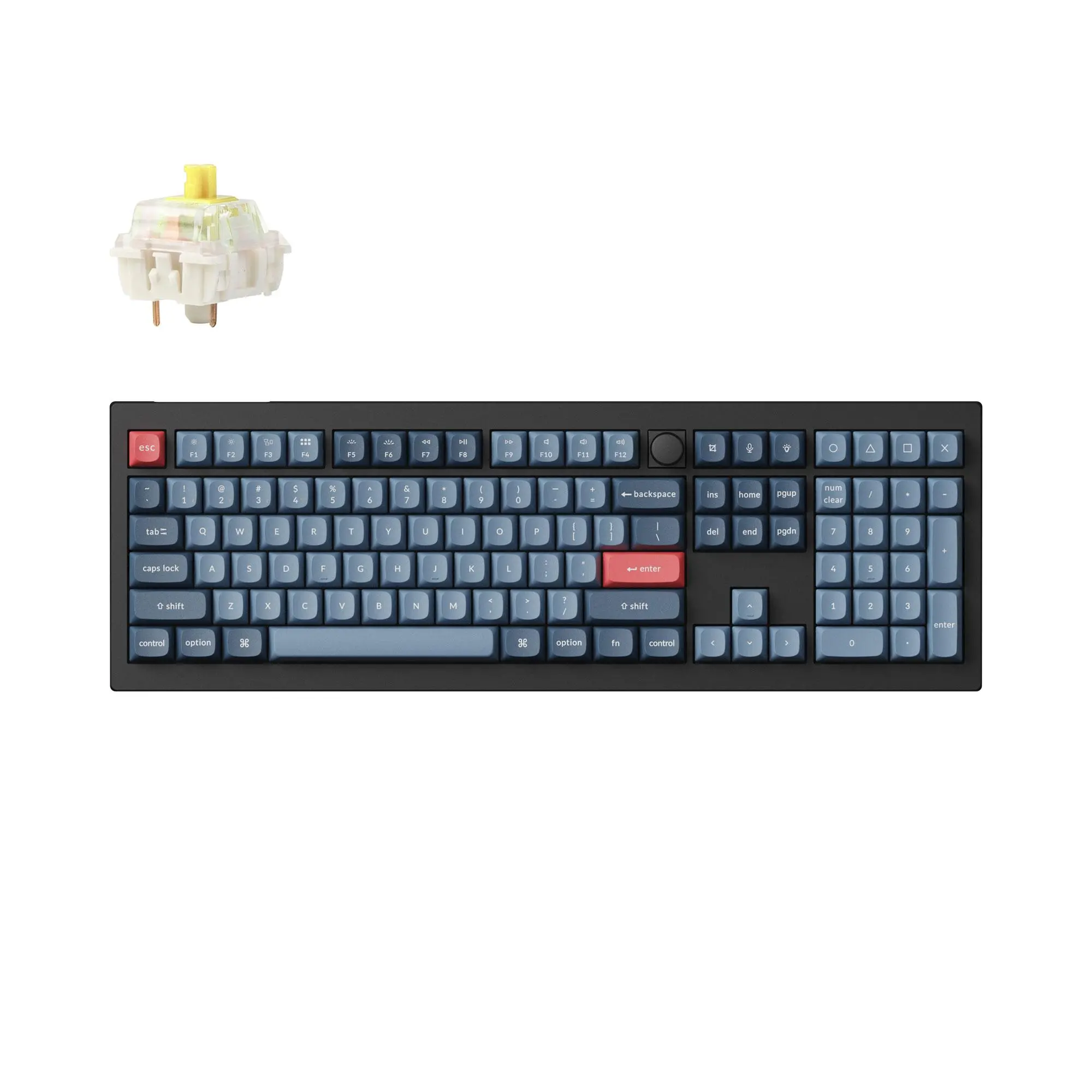 Tastatură mecanică Keychron V6 MAX QMK Carbon Black - Wireless, Full-Size