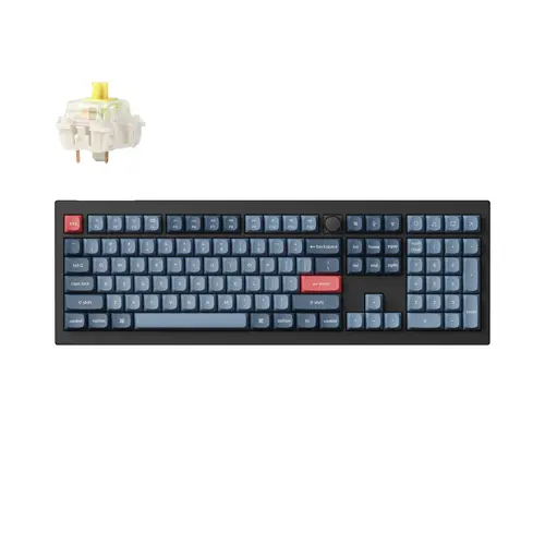 Μηχανικό πληκτρολόγιο Keychron V6 MAX QMK Carbon Black - Ασύρματο, Full-Size - 1