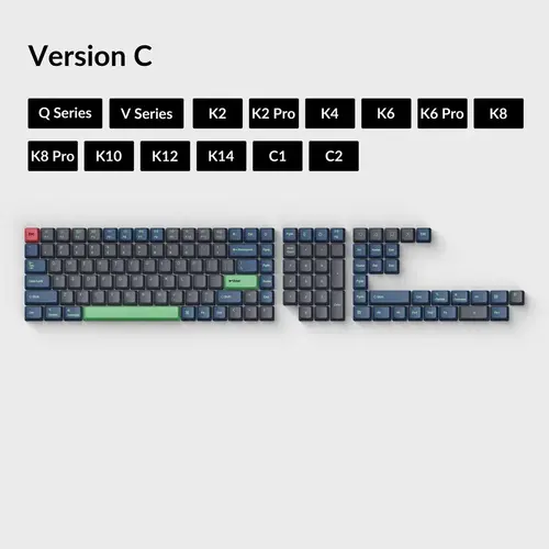 Капачки за клавиатура Keychron PBT Keycap Set - Hacker, Version C