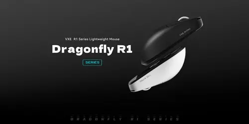 VXE професионална геймърска мишка Wireless Gaming Mouse Dragonfly R1 SE+ - Huano Blue Glow V2, White - image 1