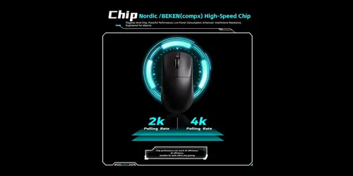 VXE професионална геймърска мишка Wireless Gaming Mouse Dragonfly R1 SE+ - Huano Blue Glow V2, White - image 4