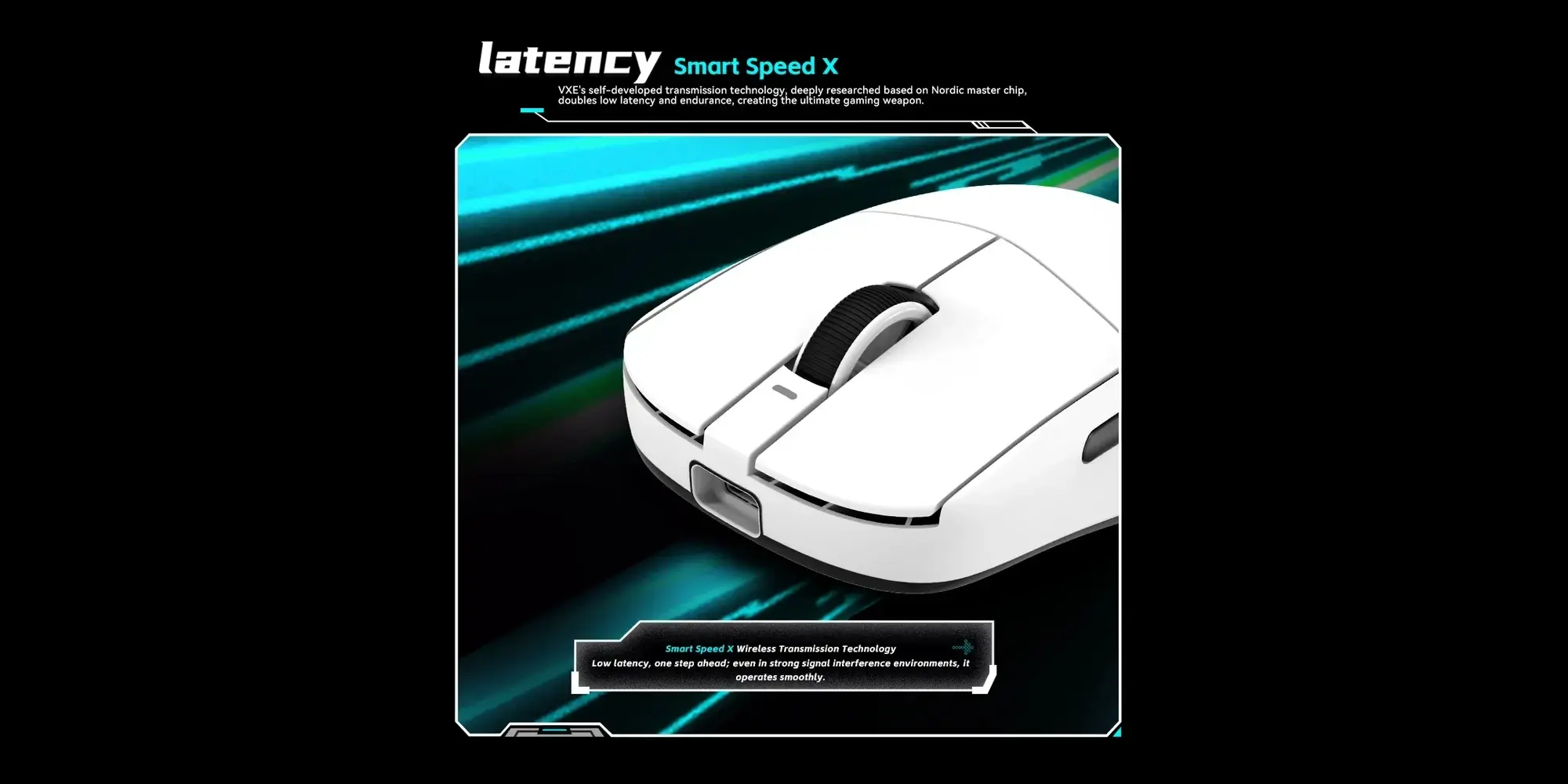 VXE професионална геймърска мишка Wireless Gaming Mouse Dragonfly R1 SE+ - Huano Blue Glow V2, White - image 5