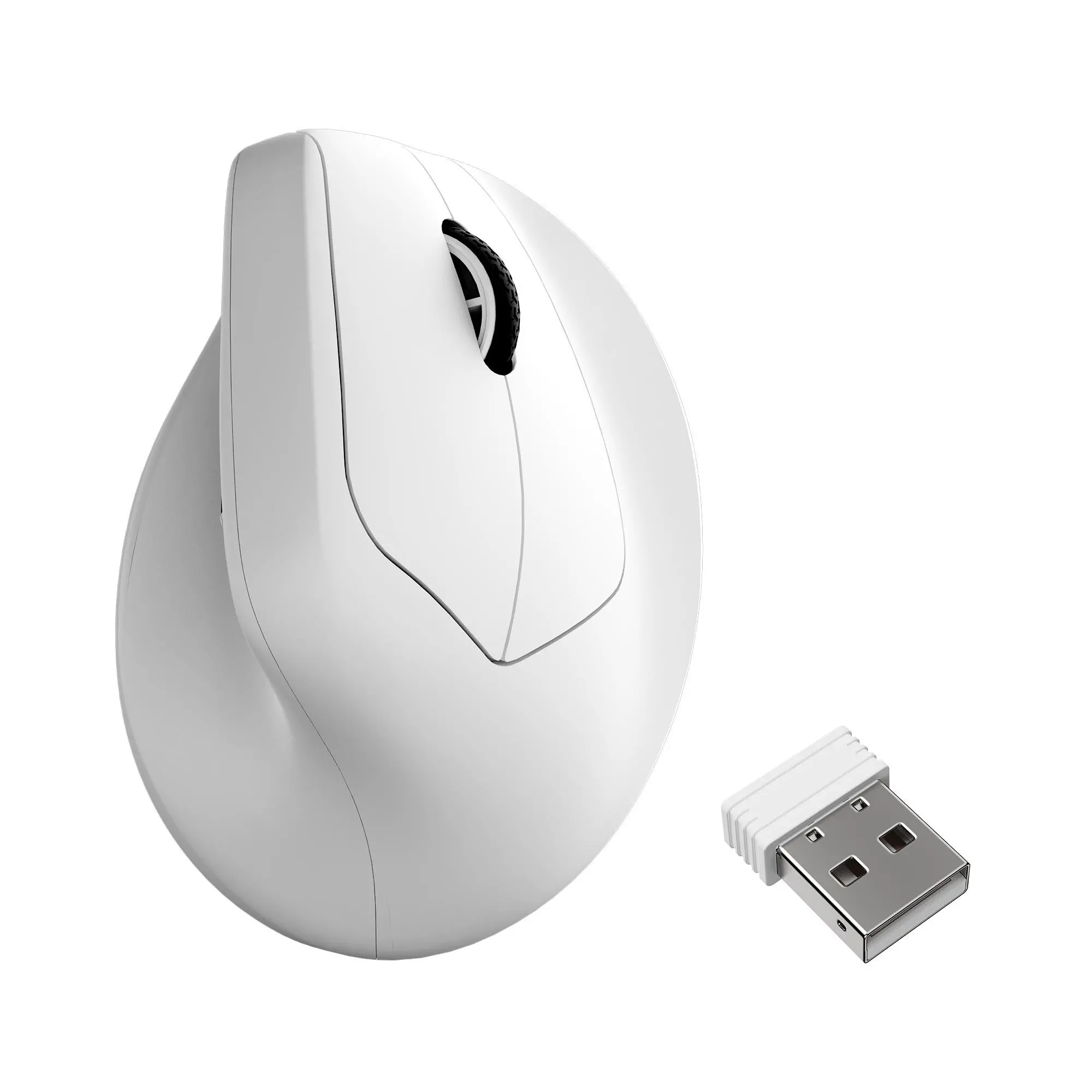 Mouse ergonomic Keychron M5 Wireless 8K - Alb