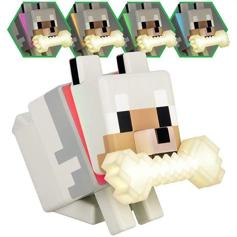 Лампа Paladone Glo Buddies: Minecraft - Wolf Light, PP14761MCF - image 1