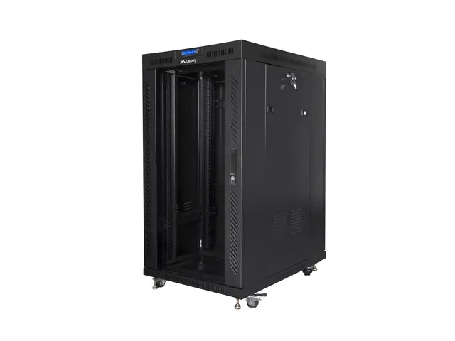 Комуникационен шкаф, Lanberg rack cabinet 19" free-standing 22U/800x1000 (flat pack) with mesh door lcd black v2