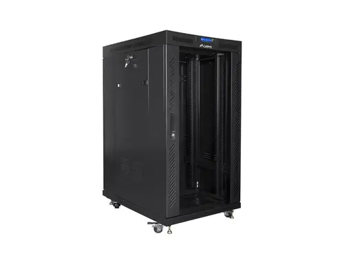Комуникационен шкаф, Lanberg rack cabinet 19" free-standing 22U/800x1000 (flat pack) with mesh door lcd black v2 - image 4