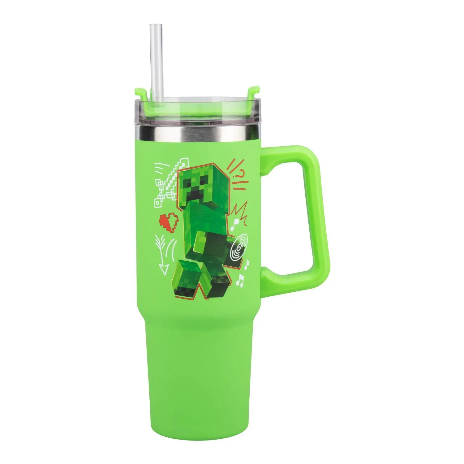 Pahar Paladone: Minecraft - Green 900ml Multiway Travel Cup Straw, PP14600MCF