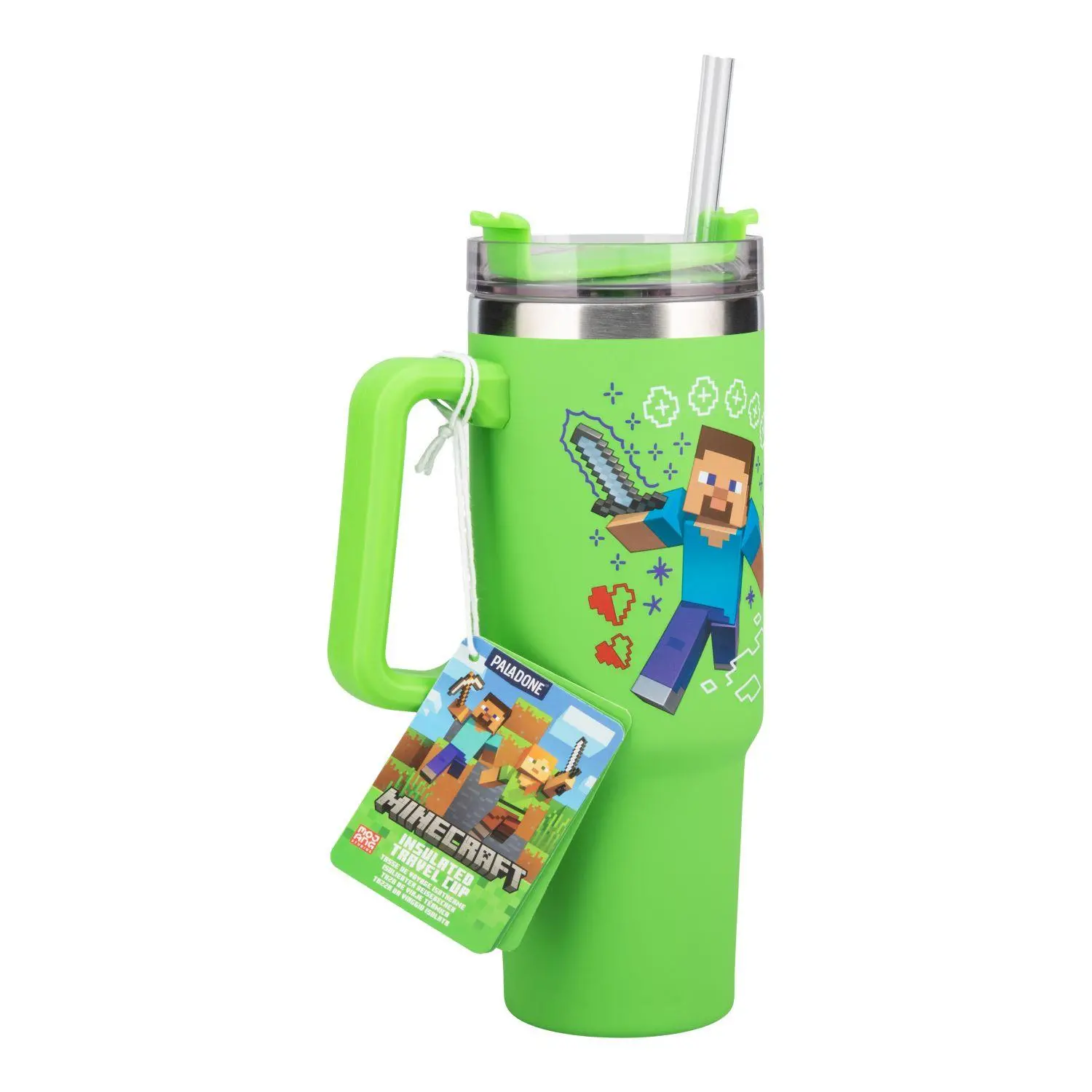 Чаша Paladone: Minecraft - Green 900ml Multiway Travel Cup Stra, PP14600MCF - image 1