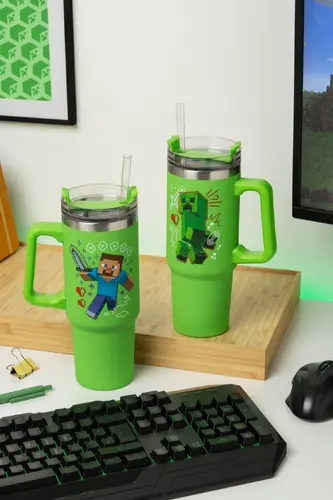 Чаша Paladone: Minecraft - Green 900ml Multiway Travel Cup Stra, PP14600MCF - image 3