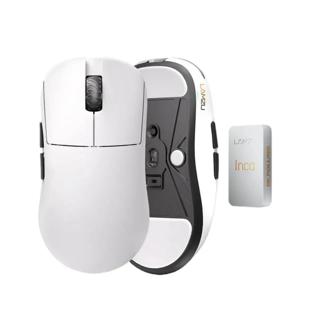 Lamzu професионална геймърска мишка INCA 8K - Wireless Gaming Mouse - White