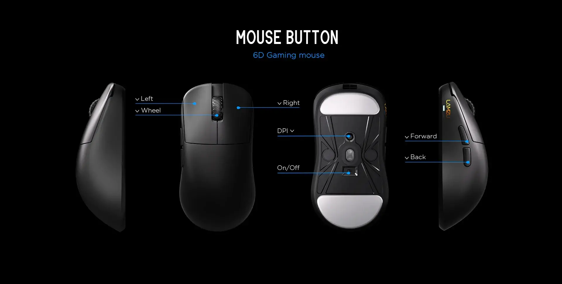 Lamzu професионална геймърска мишка INCA 8K - Wireless Gaming Mouse - White - image 18