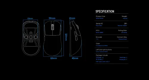 Lamzu професионална геймърска мишка INCA 8K - Wireless Gaming Mouse - White - image 6