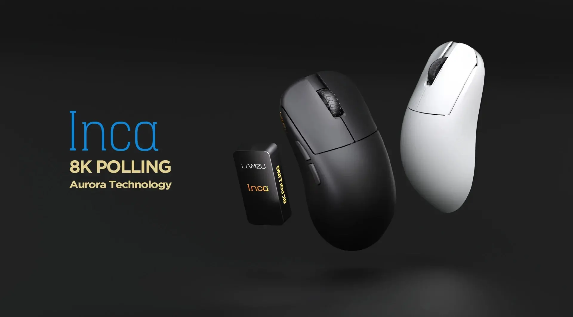 Lamzu професионална геймърска мишка INCA 8K - Wireless Gaming Mouse - White - image 7