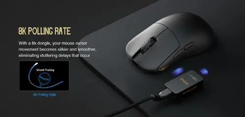 Lamzu професионална геймърска мишка INCA 8K - Wireless Gaming Mouse - White - image 9