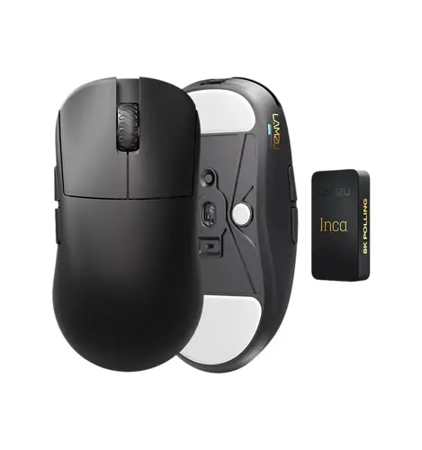 Lamzu професионална геймърска мишка INCA 8K - Wireless Gaming Mouse - Black