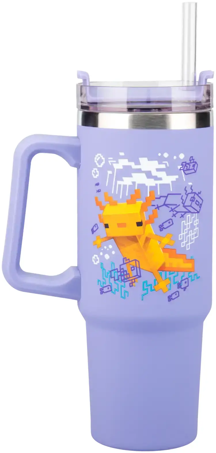Чаша Paladone: Minecraft - Purple 900ml Multiway Travel Cup Straw, PP14948MCF