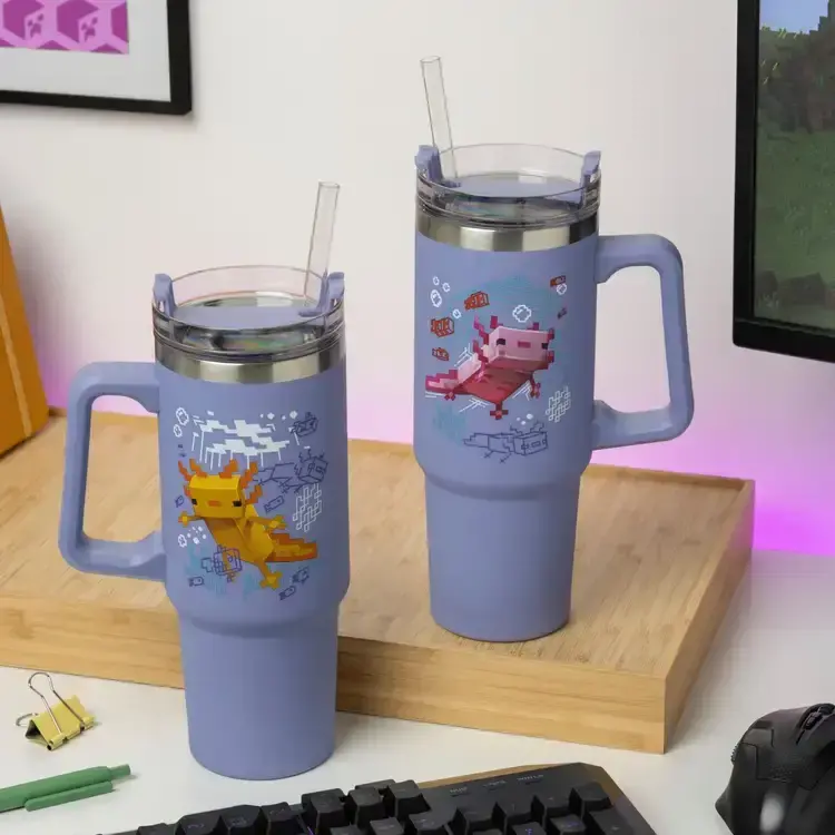 Чаша Paladone: Minecraft - Purple 900ml Multiway Travel Cup Straw, PP14948MCF - image 3