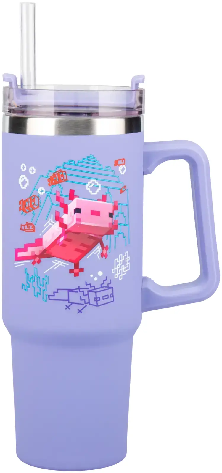 Чаша Paladone: Minecraft - Purple 900ml Multiway Travel Cup Straw, PP14948MCF - image 4
