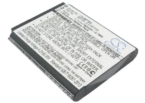 Baterie pentru aparat foto Samsung BP70A, Li-Ion 3.7V, 740mAh, Cameron Sino - 1