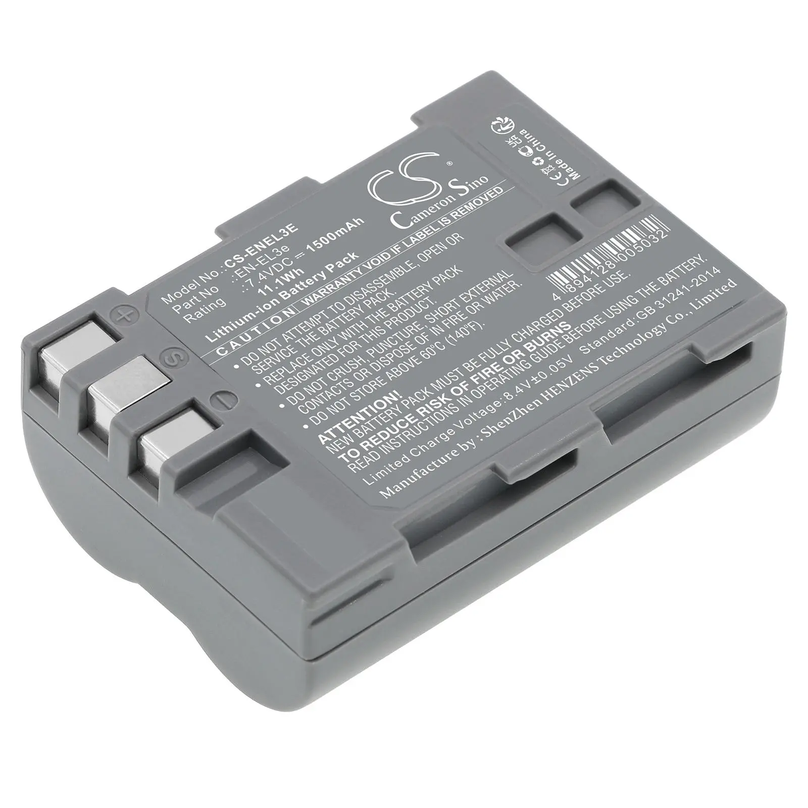 Батерия за апарат NIKON EN-EL3E Li-Ion 7.4V 1500mAh Cameron Sino - image 2