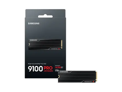 Твърд диск, Samsung SSD 9100 PRO 1TB Heatsink PCIe 5.0 NVMe 2.0 M.2  Read 14700 MB/s Write 13300 MB/s - image 2