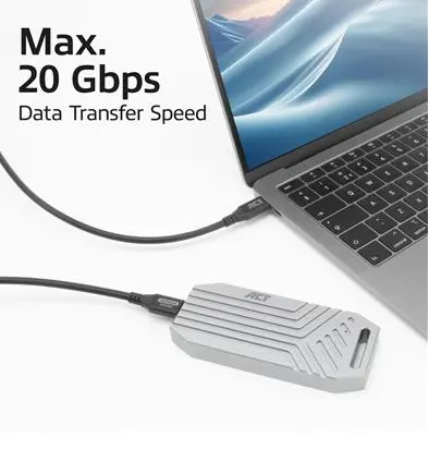 ACT Кабел USB-C - USB-C, 0.5 м / USB4, 20Gbps, 240W - image 3