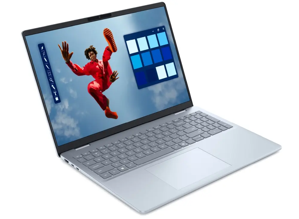 Лаптоп, Dell 16 Plus DB16250, Intel Ultra 7 256V (47 TOPS NPU, 8 cores, up to 4.8 GHz), 16.0" 2.5K (2560x1600) Mini-LED Touch HDR 600 90Hz, 16 GB: LPDDR5x, 8533 MT/s (onb), 512GB M.2 SSD, Intel Arc, FHD Cam and Mic, Wi-Fi 7, FPR, Backlit Kb, Win11 Pro, Ice Blue - image 1