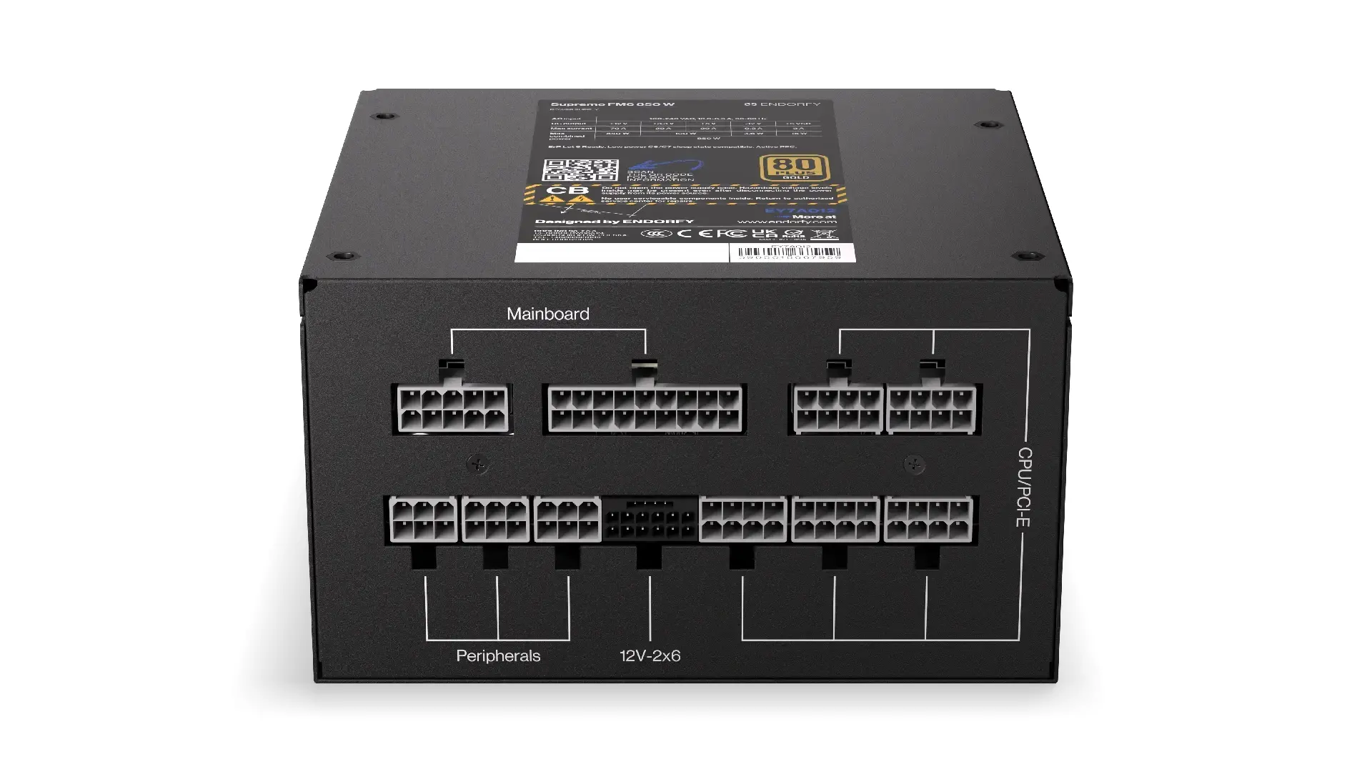 Захранващ блок Endorfy Supremo FM6 850W 80+ Gold, PCIe 5.1 - Fully Modular - image 10