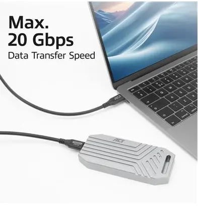 ACT Кабел USB-C - USB-C, 1 м / USB4, 20Gbps, 240W - image 4