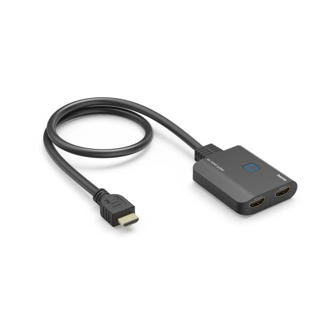 HAMA Сплитер 4K HDMI мъжко - 2 x HDMI женско, черен