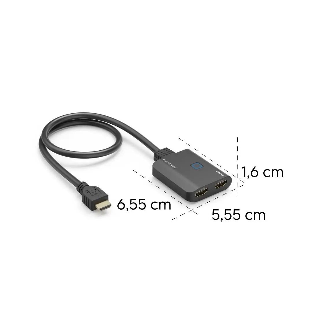 HAMA Сплитер 4K HDMI мъжко - 2 x HDMI женско, черен - image 10